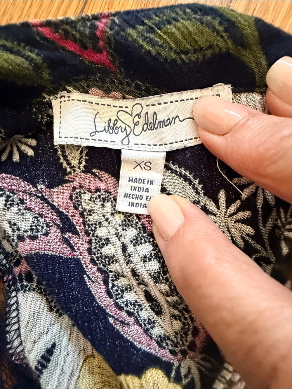 libby.edelman Navy Floral Swing Dress | XS | Boho Cottagecore Summer Dress - Picture 7 of 7